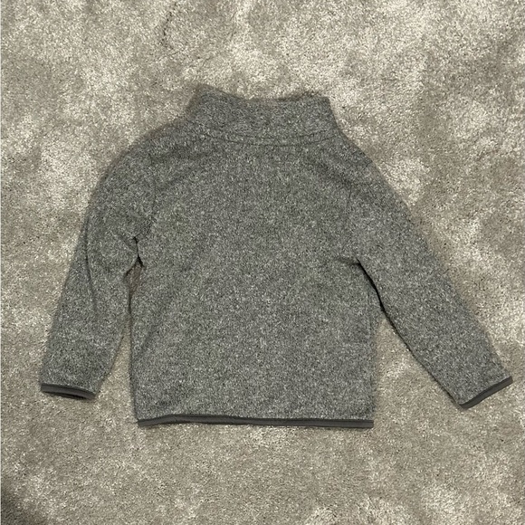 Boys Gray Full Zip Fleece Jacket 2T | Toddler Cozy Warm Fall Winter Outerwear - Picture 4 of 4